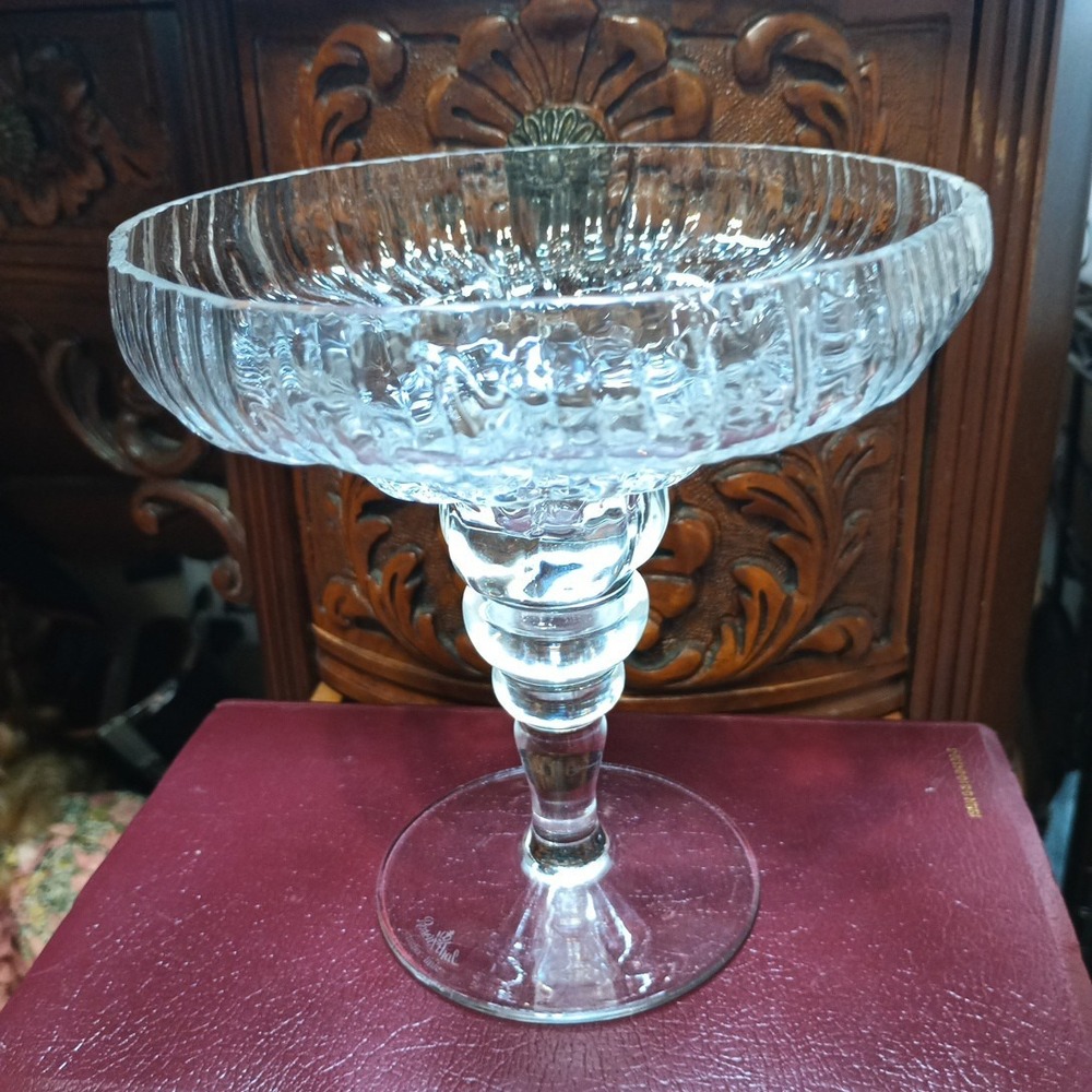 Rosenthal Studio Linie MCM Crystal Compote Structure Pattern Margarita Glass